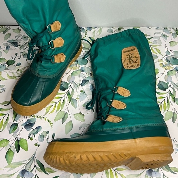 Vintage Sorel Snowlion Tall Insulated Winter Snow Boots 6 - Picture 3 of 9